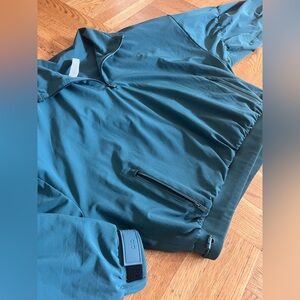 Teal Alo Yoga puffer half zip up Jacket puffy coat XS